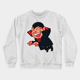 Halloween Count Dracula Pixel Art - Vampire Crewneck Sweatshirt